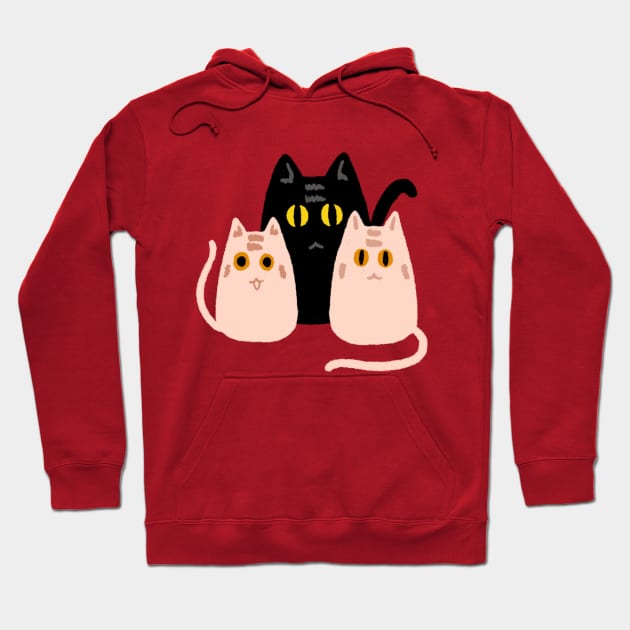 cute family of cats Hoodie by Zjuka_draw